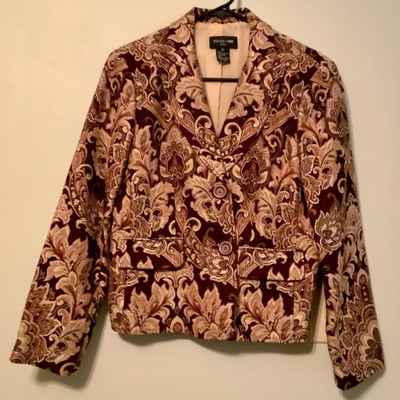 Tapestry print blazer, sz 8P, like new - Picture 1 of 1